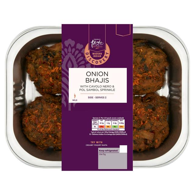 Sainsburys Onion Bhajis, Taste the Difference 142g