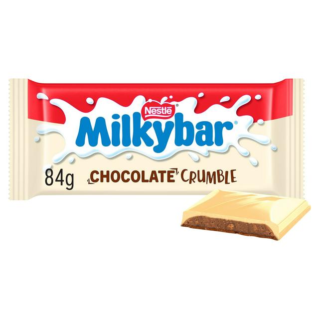 Milkybar Chocolate Crumble White Chocolate Bar 84g - gallery image 1