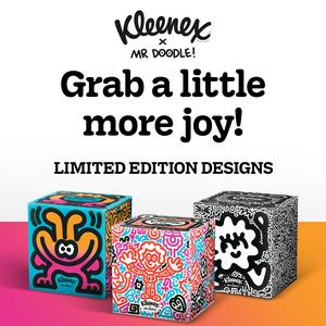 Kleenex Tissues Mr Doodle Cube Tissues Box, Limited Edition x48 - gallery image 2