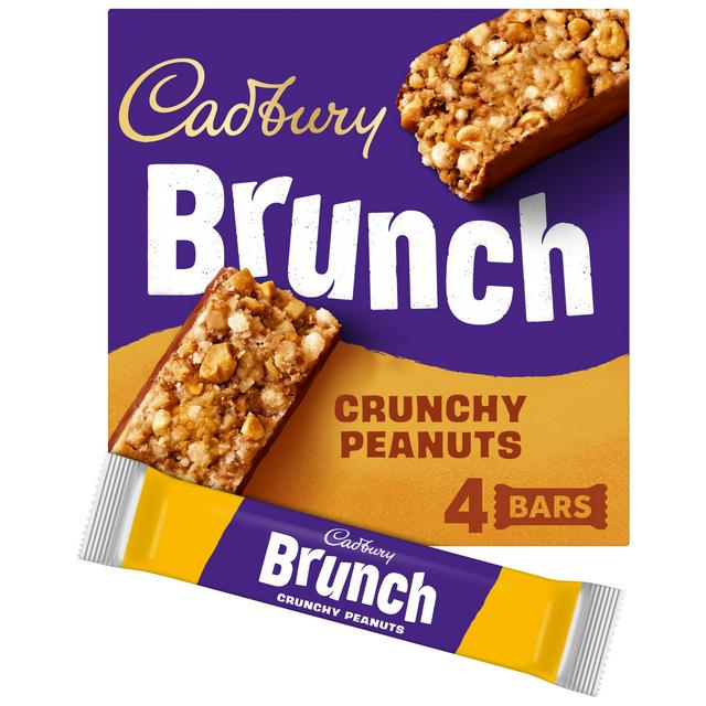 Cadbury Brunch 4 x Peanut Multipack Cereal Bars 112g - gallery image 1