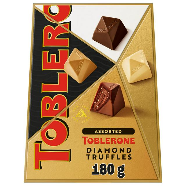 Toblerone 180g Assorted Dark, White, Golden and Milk Chocolate Truffles Gifting Box - gallery image 1