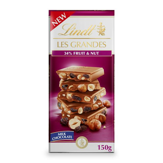 Lindt Les Grandes Milk Chocolate Fruit & Nut Bar 150g - gallery image 1