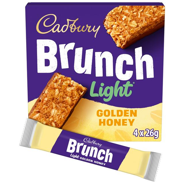 Cadbury Brunch 4 x 26g Light Honey & Oat Multipack Chocolate Cereal Bars - gallery image 1