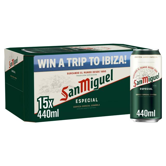 San Miguel Premium Lager Beer 15 x 440ml - gallery image 1