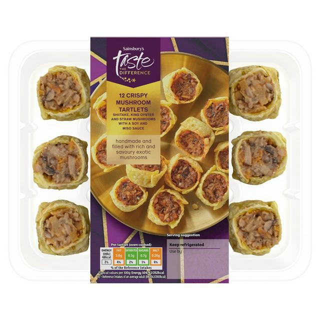 Sainsbury's Crispy Miso Mushroom Tartlets, Taste the Difference 240g - gallery image 1
