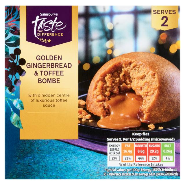 Sainsbury's 227g Golden Gingerbread & Toffee Bombe, Taste the Difference - gallery image 1
