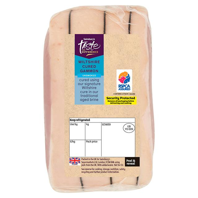 Sainsbury's Wiltshire Cured Gammon Unsmoked,  Taste the Difference - gallery image 1