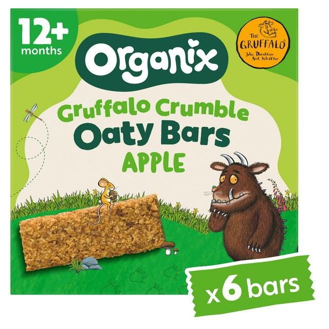 Organix 6 x 23g Gruffalo Crumble Apple Oaty Bars Toddler Multipack Snacks - gallery image 1