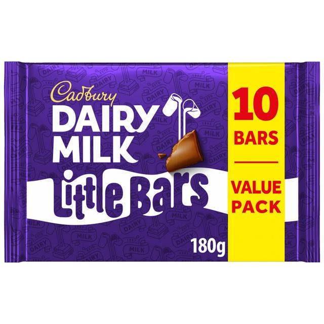 Cadbury Dairy Milk Chocolate Little Bars Multipack x10 180g - gallery image 1