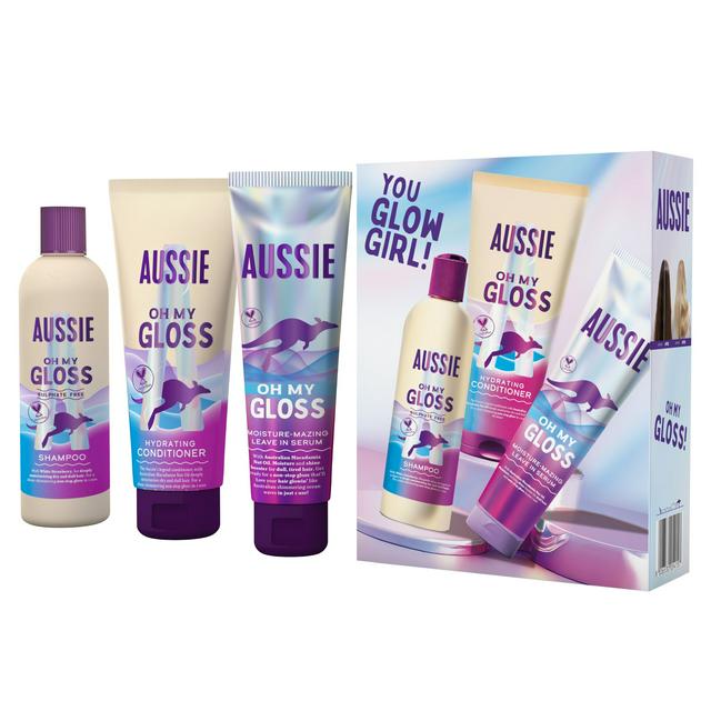 Aussie Oh My Gloss Hydrating Giftset Shampoo, Conditioner, Serum - gallery image 1