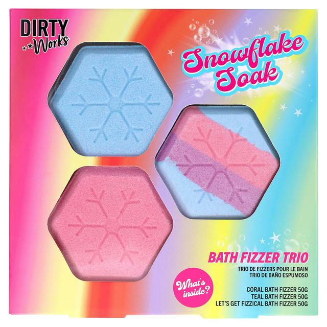 Dirty Works Snowflake Soak Bath Fizzer Trio - gallery image 1