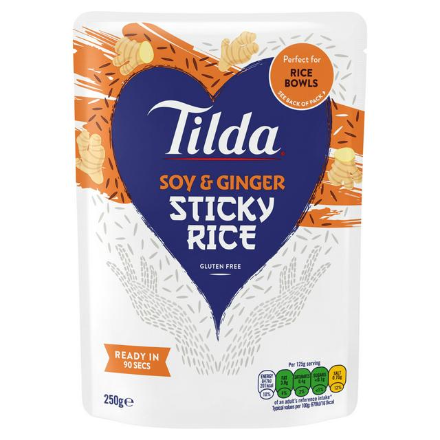 Tilda Microwave Soy & Ginger Sticky Medium Grain Rice