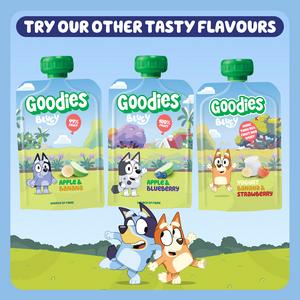 Goodies 4 x 100g Banana, Strawberry & Apple Multipack Bluey Kids Snack Fruit Pouches - gallery image 6