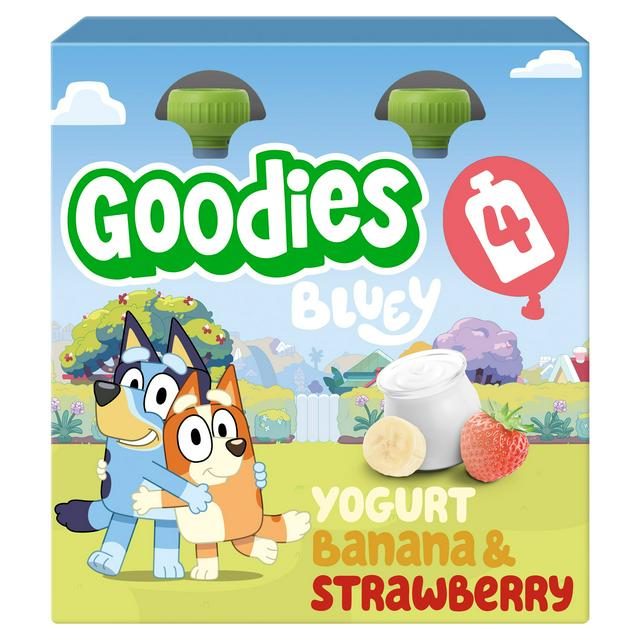 Goodies Bluey Yogurt Banana & Strawberry Pouch 4x100g