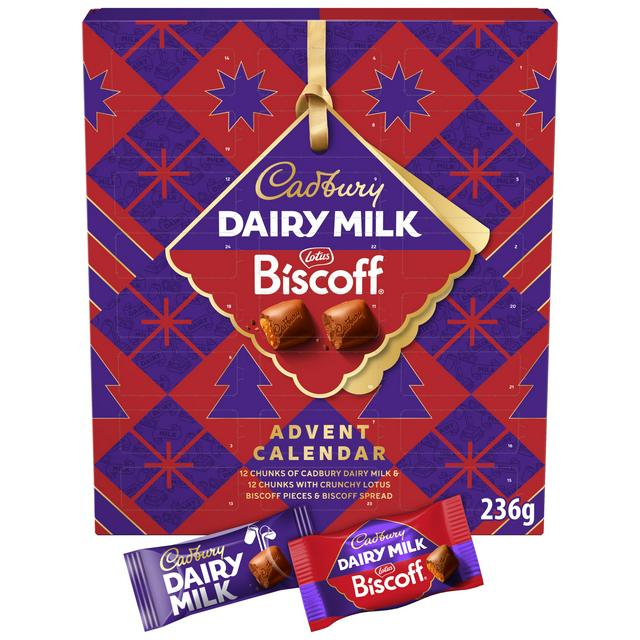 Cadbury Dairy Milk 236g Biscoff Chocolate Advent Calendar - gallery image 1