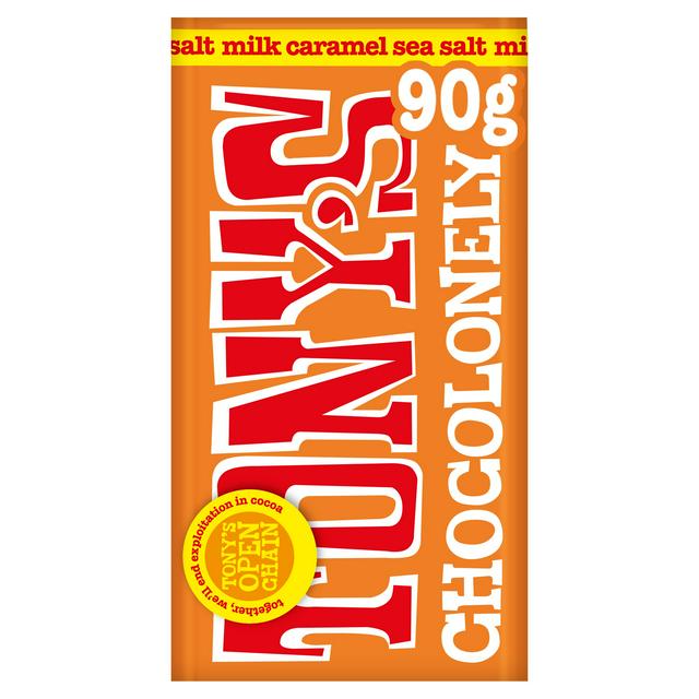 Tony's Chocolonely Milk Chocolate Caramel Sea Salt 90g - gallery image 1