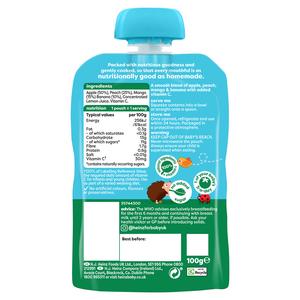Heinz Peach, Mango, Banana & Apple Baby Food Fruit Puree Pouch 6+ Months 100g - gallery image 2