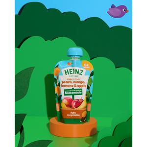 Heinz Peach, Mango, Banana & Apple Baby Food Fruit Puree Pouch 6+ Months 100g - gallery image 3