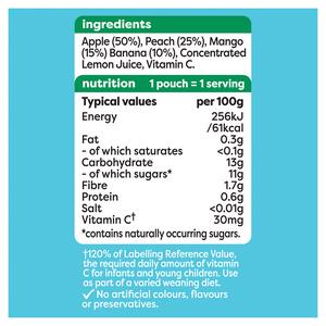 Heinz Peach, Mango, Banana & Apple Baby Food Fruit Puree Pouch 6+ Months 100g - gallery image 5