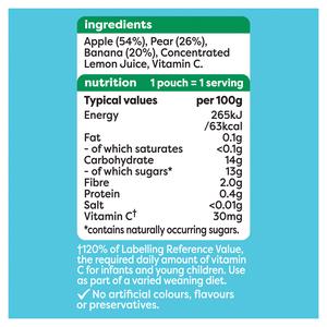 Heinz Apple, Pear & Banana Fruit Puree Pouch Baby Food 6+ Months 100g - gallery image 5
