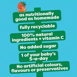 Heinz Strawberry, Banana, Raspberry & Apple Baby Food Fruit Puree Pouch 6+ Months 100g - gallery image 4
