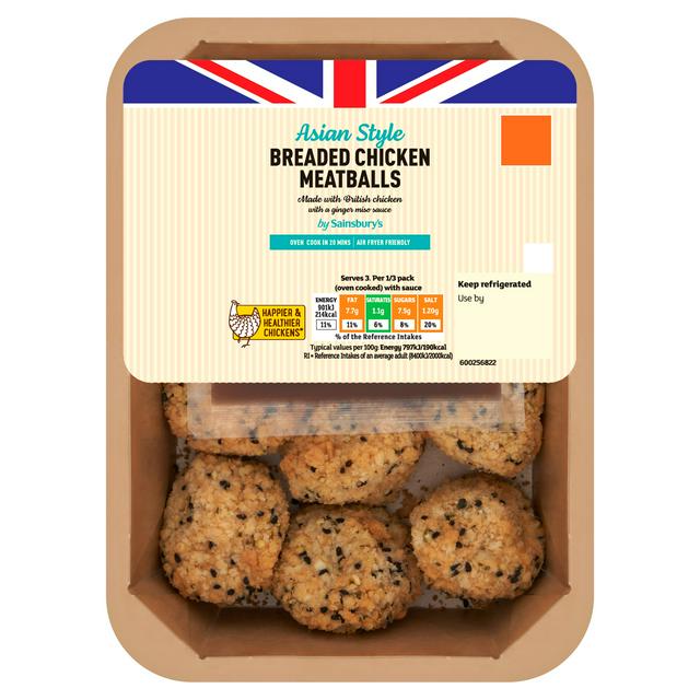 Sainsburys Sainsbury's 350g Asian Style Breaded Chicken Meatballs