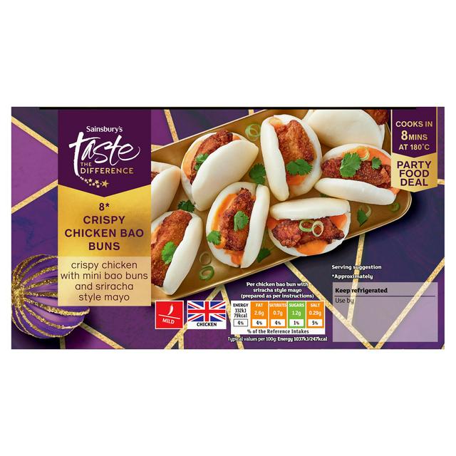 Sainsbury's Crispy Chicken Bao Buns, Taste the Difference x8 275g - gallery image 1