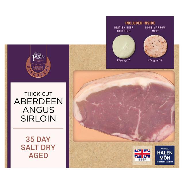Taste the Difference Sainsbury's Discovery 35 Day Salt Dry Aged Thick Cut Aberdeen Angus Sirloin Steak, Taste the Difference 360g