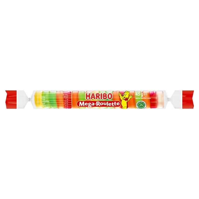 Haribo Mega Roulette Jelly Fruit Sweets Fun Size Pack 45g - gallery image 1