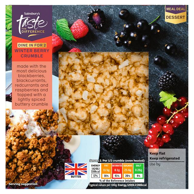 Sainsbury's 250g Winter Berry Crumble, Taste the Difference - gallery image 1