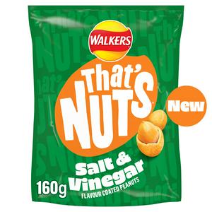 That's Nuts Walkers Salt & Vinegar Sharing Coated Peanuts 160g