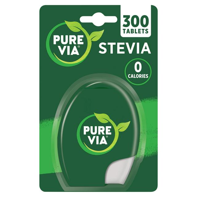 Pure Via Stevia Leaf Sweetener 300 Tablets 25.5g