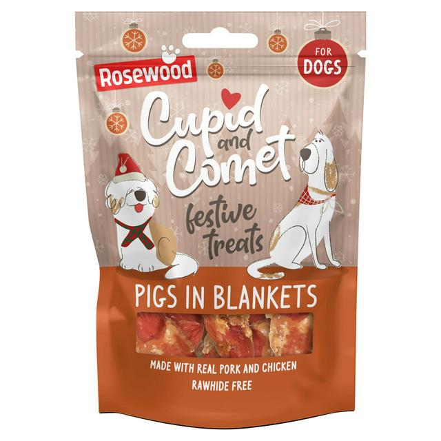 Rosewood Cupid & Comet 320g Pigs in Blankets Festive Dry Dog Food - gallery image 1