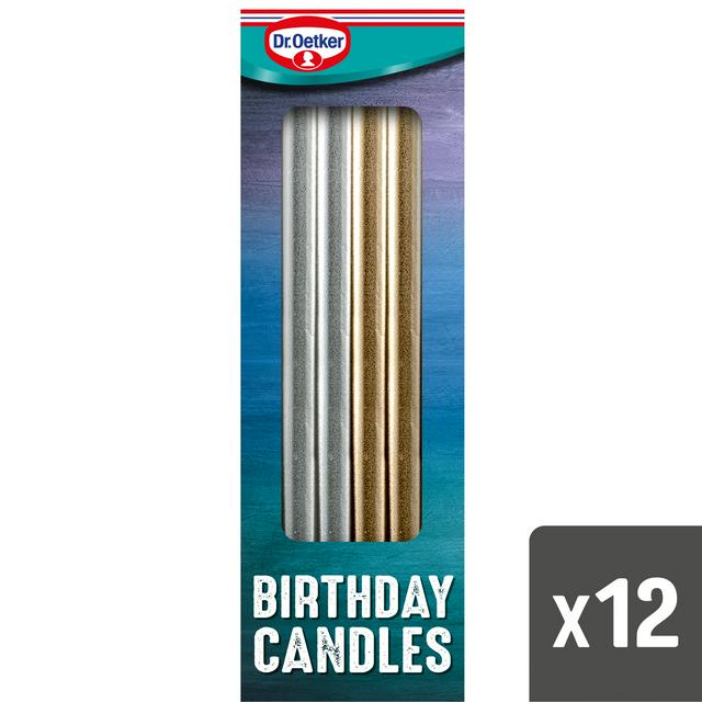 Dr. Oetker Metallic Birthday Candles x12 - gallery image 1