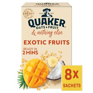 Quaker Oats & Fruit with Exotic Fruits Porridge Sachets x8 264g