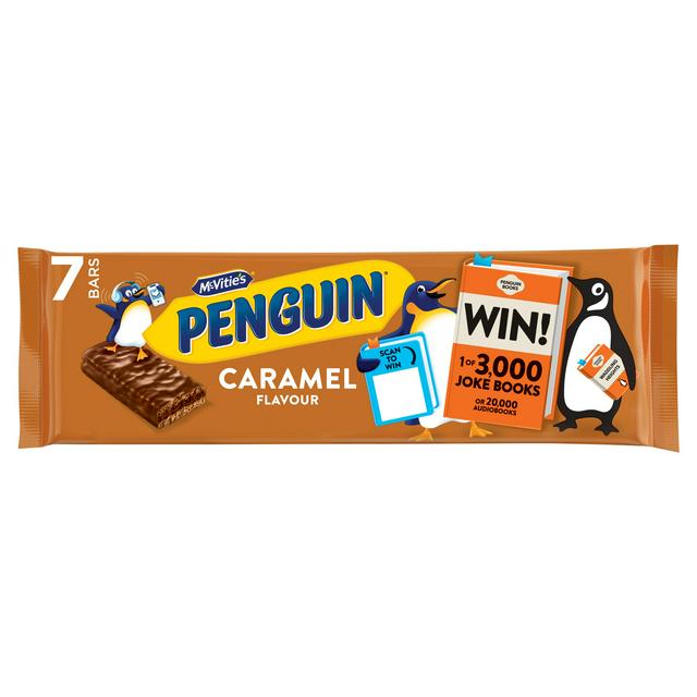 McVitie's Penguin Caramel Flavour Bars 7 x 24.6g - gallery image 1
