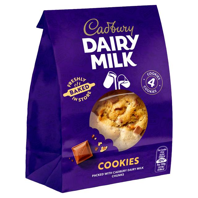 Baker & Baker Cadbury Dairy Milk Chocolate Cookies x4