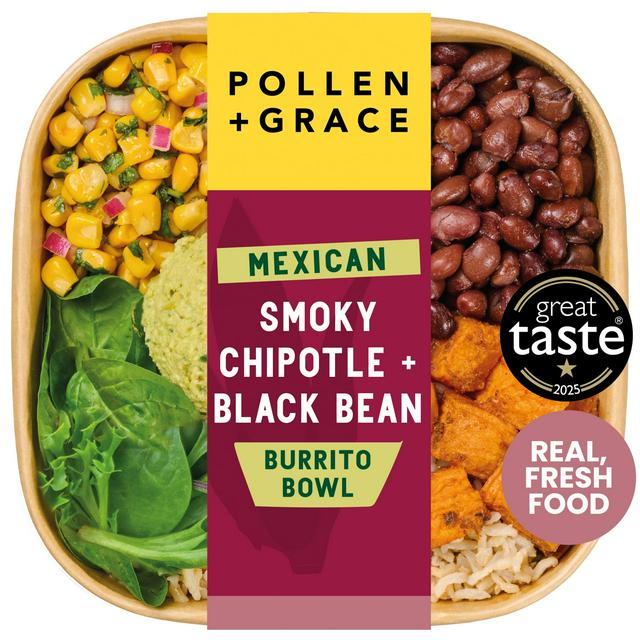 POLLEN & GRACE Mexican Smoky Chipotle & Black Bean Burrito Bowl 275g