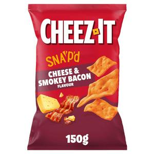Cheez-it Cheese & Smokey Bacon flavour Thin & Crispy Baked Snacks 150g