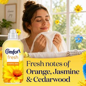Comfort Fresh Fabric Conditioner Sunshiny Days 52 Washes 1.56L - gallery image 2