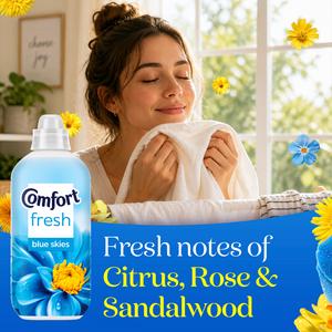 Comfort Fresh Fabric Conditioner Blue Skies 52 Washes 1.56L - gallery image 2
