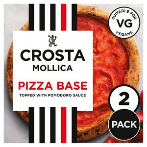 Crosta Mollica Sourdough Pizza Base with Tomato Sauce 2 Pack 540g