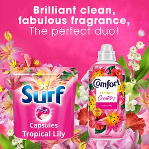 Surf 3 in 1 Laundry Washing Detergent Capsules Tropical Lily 51 Washes - gallery image 4