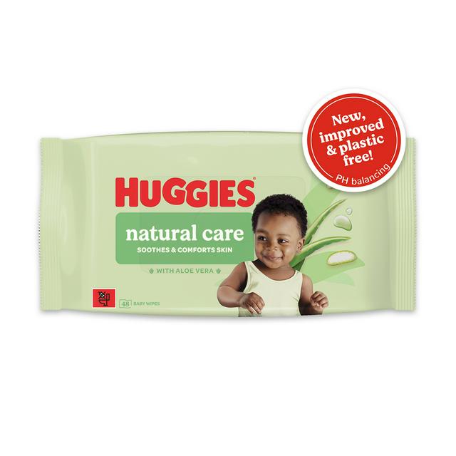 Huggies Natural Care 0% Plastic Baby Wipes 1x48 Wipes