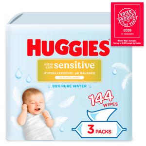 Huggies Pure Extra Care Sensitive Plastic Free Baby Wipes 3 x 48 - gallery image 5