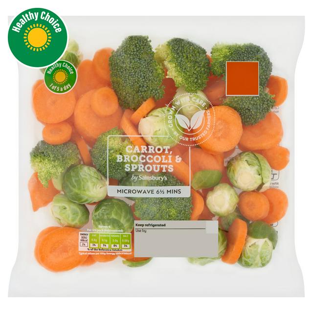 Sainsbury's Carrot Broccoli & Sprouts 480g - gallery image 1