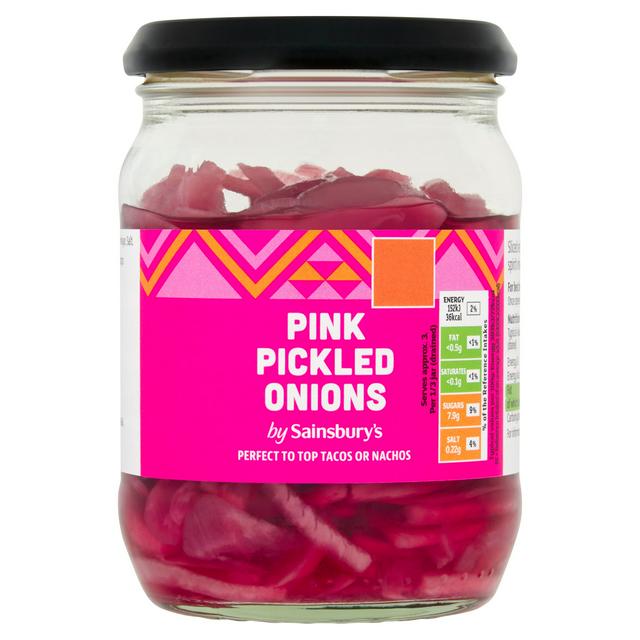 Sainsbury's Pink Pickled Onions 340g - gallery image 1