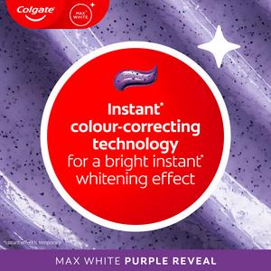 Colgate Max White Purple Reveal Instant Teeth Whitening Toothpaste 125ml - gallery image 4