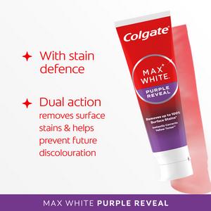 Colgate Max White Purple Reveal Instant Teeth Whitening Toothpaste 125ml - gallery image 6