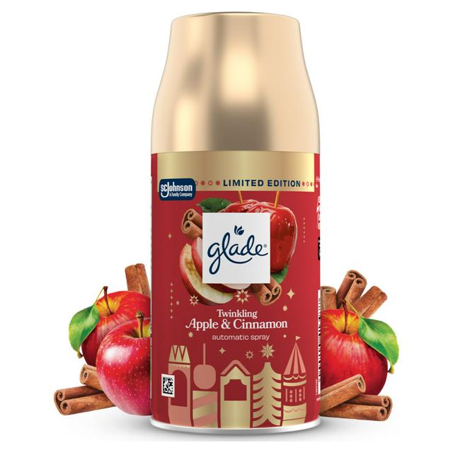 Glade Twinkling Apple & Cinnamon Festive Automatic Spray Refill Air Freshner, Limited Edition 269ml - gallery image 1